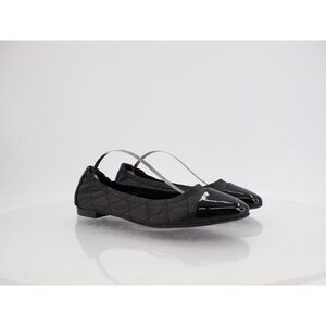 AGL Naomi Womens Ballet Flats Size 38.5 8.5 Quilted Black Leather Cap Toe